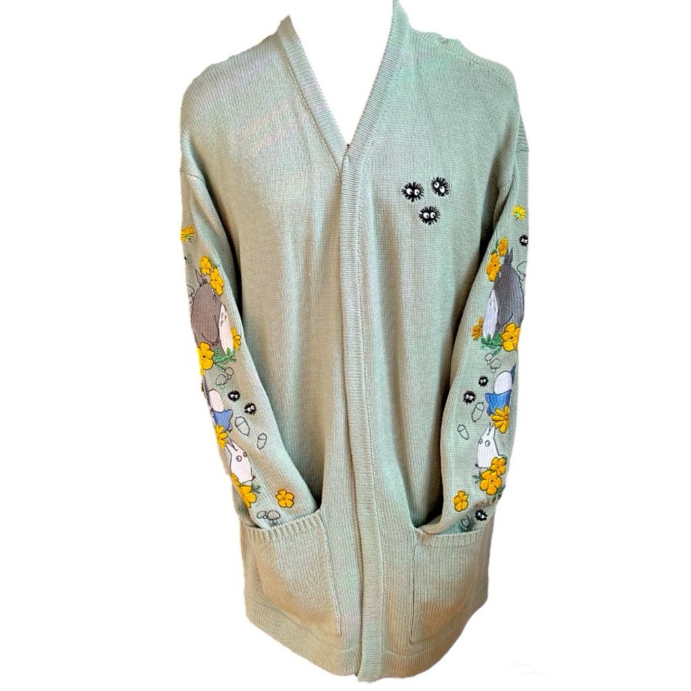 NWT Her Universe Studio Ghibli My Neighbor Totoro Embroidered Open Cardigan - Picture 5 of 9